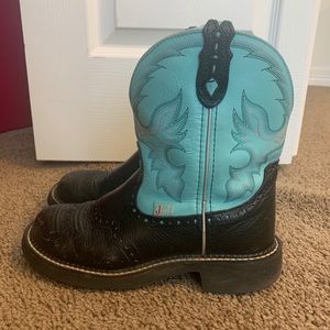 Women’s turquoise Justin boots